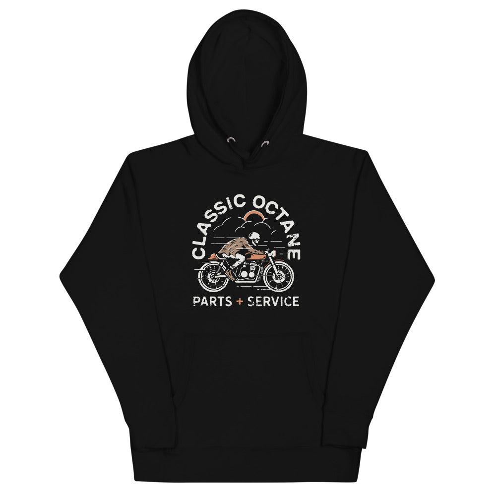 Parts and Service with bike Hoodie